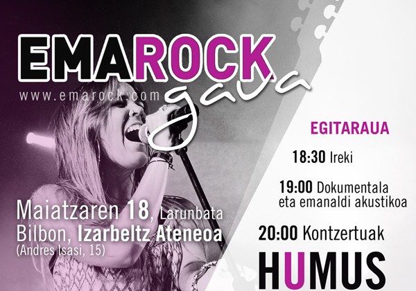 Larunbatean, Emarock Gaua Bilboko Izarbeltz Ateneoan Larunbatean, Emarock Gaua Bilboko Izarbeltz Ateneoan