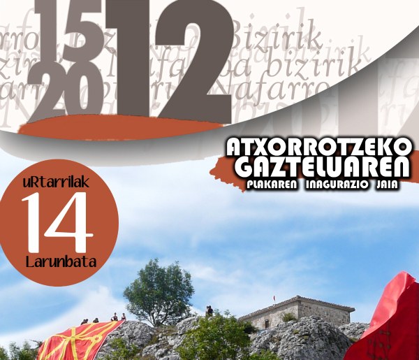 Larunbatean inauguratuko dute Aitzorrotzeko Mugarria Larunbatean inauguratuko dute Aitzorrotzeko Mugarria
