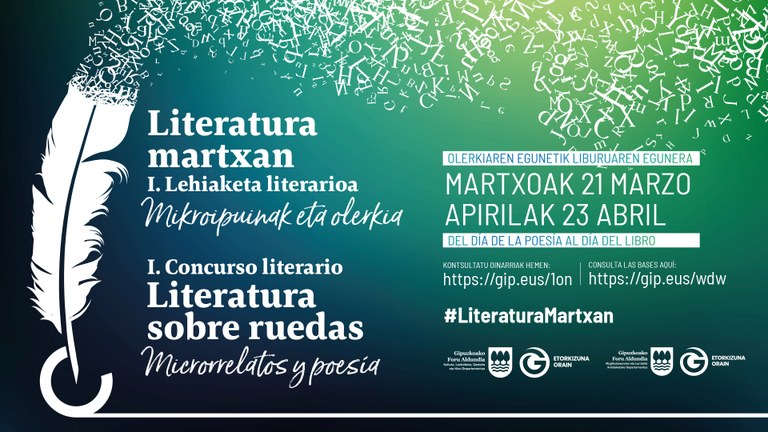 Literatura eta garraio publikoa lotzen dituen 'Literatura Martxan' lehiaketa abian da