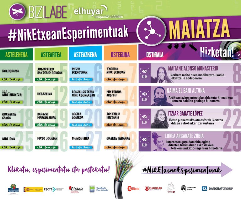 Maiatzean ere, esperimentuak Elhuyarrekin Maiatzean ere, esperimentuak Elhuyarrekin