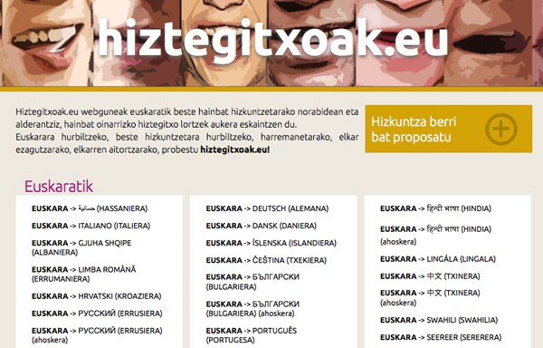 Martxan da hiztegitxoak.eu plataforma berria Martxan da hiztegitxoak.eu plataforma berria