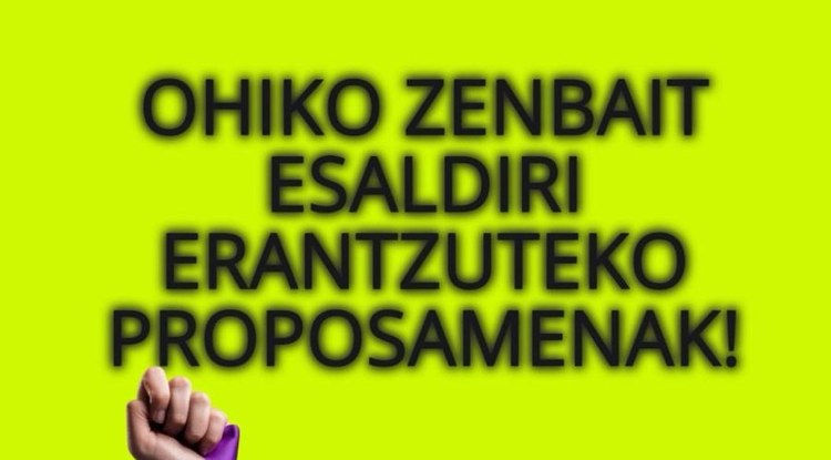 MARTXOAK 8: OHIKO ZENBAIT ESALDIRI ERANTZUTEKO PROPOSAMENAK!