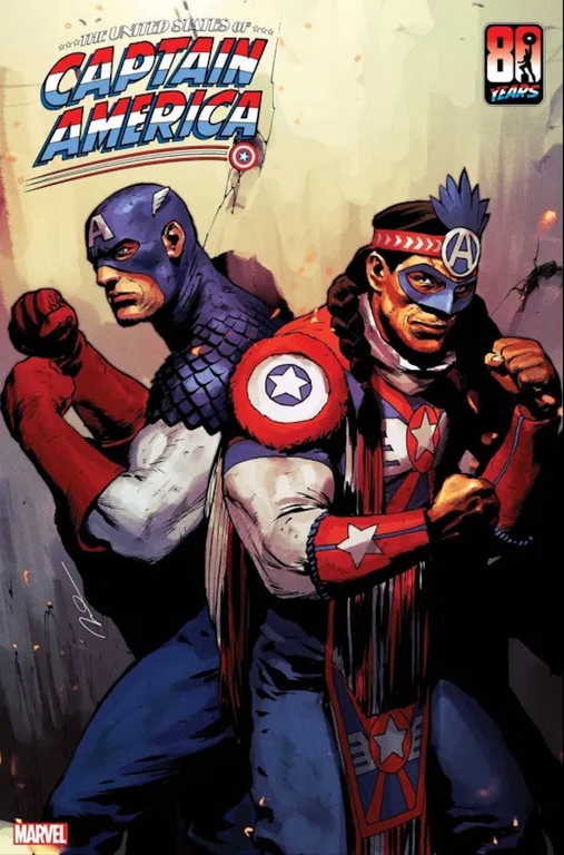 Marvel Comics-ek Kapitain Amerika berria aurkeztu du eta natibo amerikarra da Marvel Comics-ek Kapitain Amerika berria aurkeztu du eta natibo amerikarra da