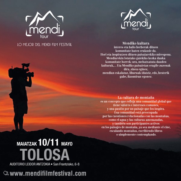 Mendi Tour jaialdiak ateak zabalduko ditu maiatzaren 10ean eta 11n, Tolosan Mendi Tour jaialdiak ateak zabalduko ditu maiatzaren 10ean eta 11n, Tolosan