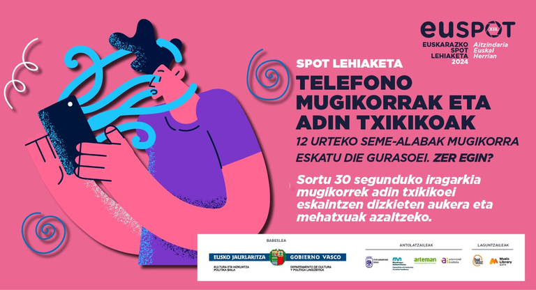 Mugikorrek adin txikikoei eskaintzen dizkieten aukerak eta mehatxuak azaldu beharko dira Euspot lehiaketan