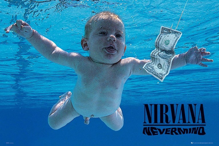 Nirvanaren “Nevermind” disko mitikoko azaleko haurra erresuminduta dago Nirvanaren “Nevermind” disko mitikoko azaleko haurra erresuminduta dago