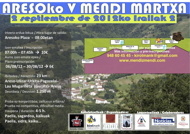 Ostegunera bitarte zabalik da Aresoko Mendi Itzulian izena emateko epea Ostegunera bitarte zabalik da Aresoko Mendi Itzulian izena emateko epea