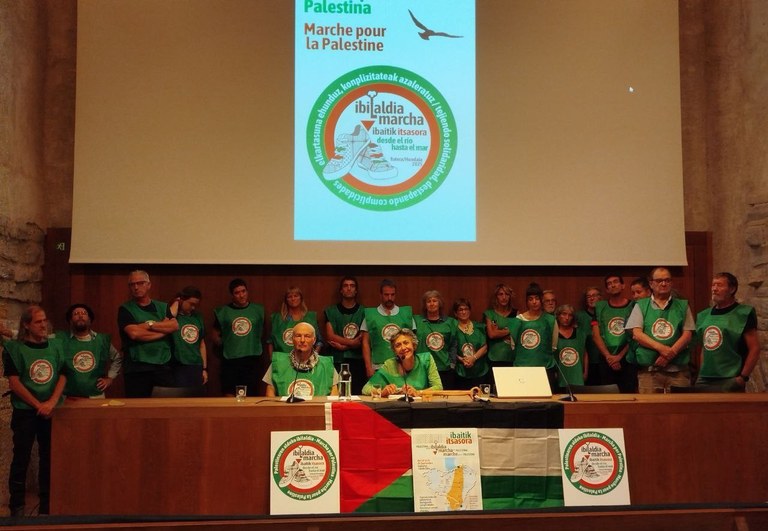 Palestinaren aldeko martxa egingo dute Tuteratik Hendaiara Palestinaren aldeko martxa egingo dute Tuteratik Hendaiara