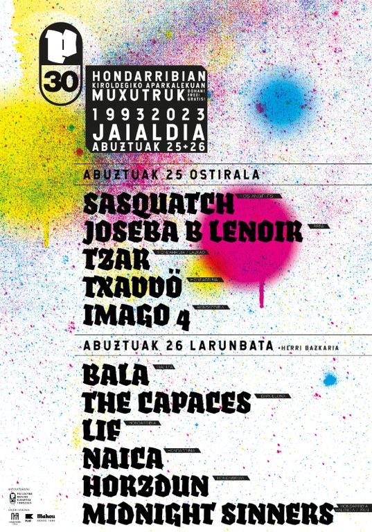 Psilocybe Musika Elkartearen 30 urteak ospatzeko jaialdia Hondarribian