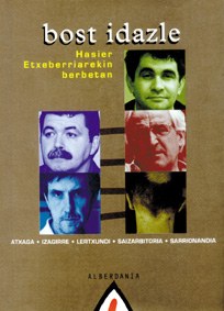 "Bost idazle Hasier Etxeberriarekin berbetan" "Bost idazle Hasier Etxeberriarekin berbetan"