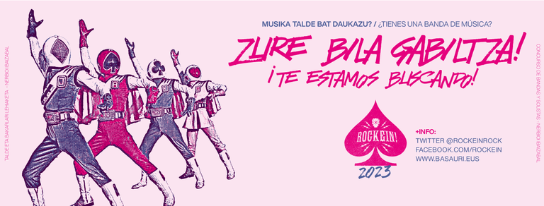 Rockein musika lehiaketan parte hartzeko deialdia zabaldu dute Rockein musika lehiaketan parte hartzeko deialdia zabaldu dute