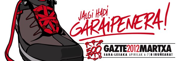 Sara, Bera eta Lesaka zeharkatuko ditu Jalgi Hadi Garaipenera gazte martxak Sara, Bera eta Lesaka zeharkatuko ditu Jalgi Hadi Garaipenera gazte martxak