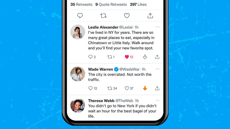 Twitter bozka negatiboa probatzen hasi da mundu mailan