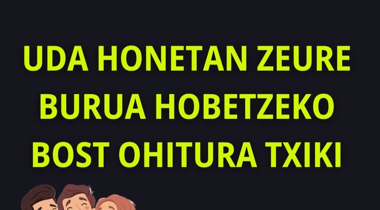 Uda honetan zure burua hobetzeko bost ohitura txiki