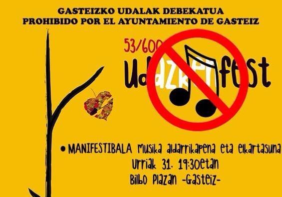 Udazken Fest jaialdia debekatu du Gasteizko Udalak Udazken Fest jaialdia debekatu du Gasteizko Udalak