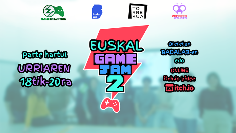 Urriaren 18tik 20ra egingo dute Euskal Game Jam topaketaren bigarren edizioa