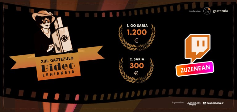 XIII. GAZTEZULO Bideo Lehiaketako sari banaketa zuzenean Twitchen! XIII. GAZTEZULO Bideo Lehiaketako sari banaketa zuzenean Twitchen!