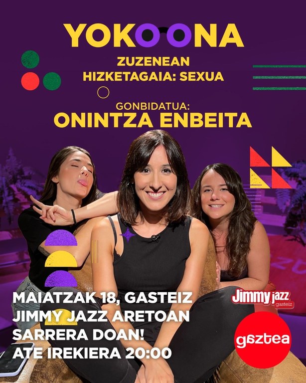 'Yoko Ona' bideopodcasta zuzenean egingo dute gaur Gasteizko Jimmy Jazzen 'Yoko Ona' bideopodcasta zuzenean egingo dute gaur Gasteizko Jimmy Jazzen