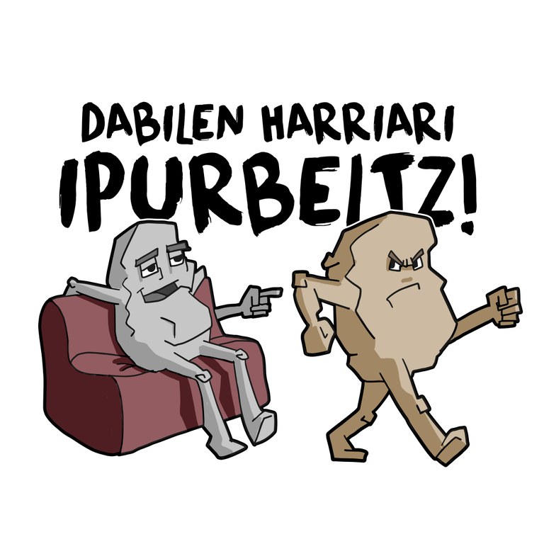 “Dabilen  harriari ipurbeltz”