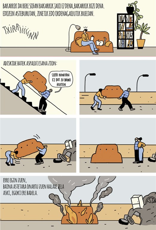 "Nire amaren heriotzak libreago egin ninduen"