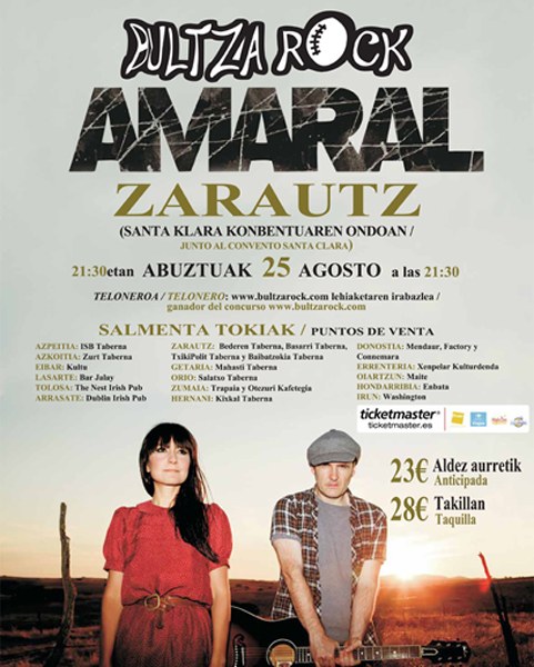 Amaral zuzenean entzutera joan nahi duzu? Amaral zuzenean entzutera joan nahi duzu?