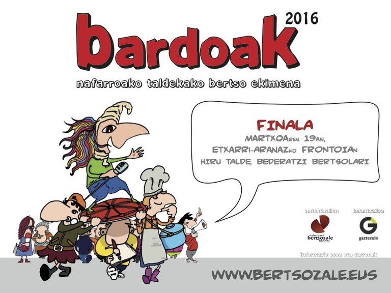 Bardoak, Nafarroako taldekako bertso ekimenera joan nahi duzu? Bardoak, Nafarroako taldekako bertso ekimenera joan nahi duzu?