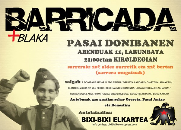 Barricada zuzenean eta dohainik ikusi nahi? Barricada zuzenean eta dohainik ikusi nahi?