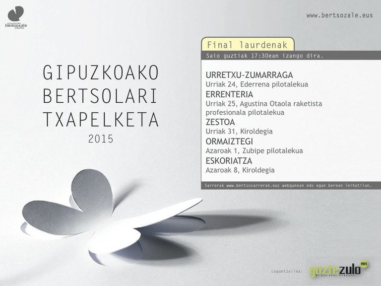 Gipuzkoako Bertsolari Txapelketako Urretxu-Zumarragako kanporaketara joan nahi duzu? Gipuzkoako Bertsolari Txapelketako Urretxu-Zumarragako kanporaketara joan nahi duzu?