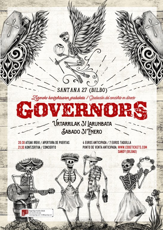Governors taldearen disko grabaketara joan nahi duzu? Governors taldearen disko grabaketara joan nahi duzu?