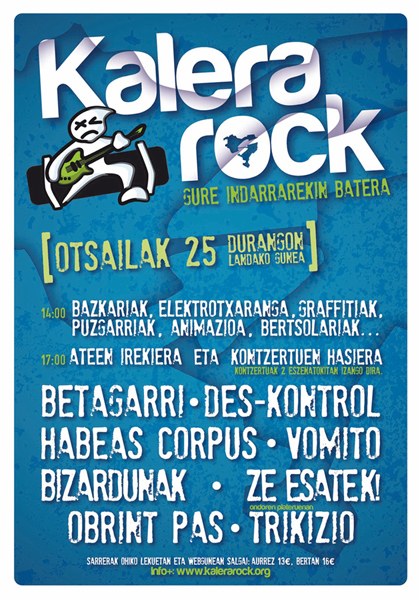 Kalera Rock, kontzertuetara joan nahi duzu? Kalera Rock, kontzertuetara joan nahi duzu?