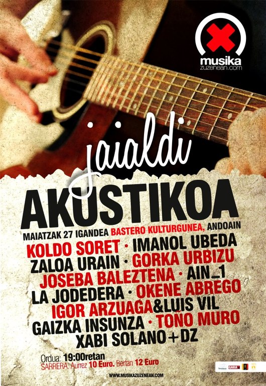 Musikazuzenean Jaialdi Akustikora joan nahi duzu? Musikazuzenean Jaialdi Akustikora joan nahi duzu?