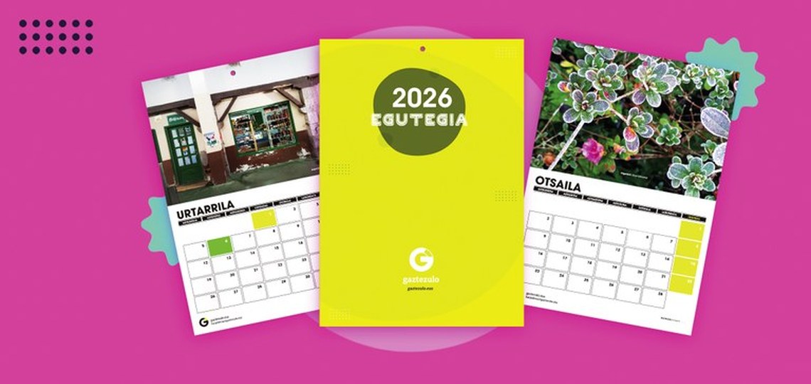 Eskuratu Gaztezuloren 2026ko egutegia!