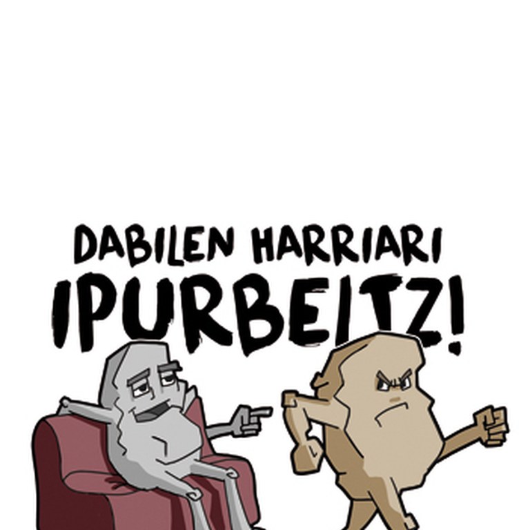 "Dabilen harriari ipurbeltz"